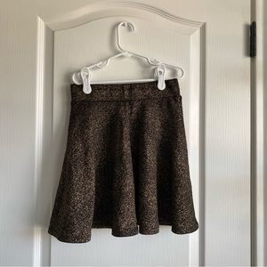 Black and Gold circle mini skirt XS